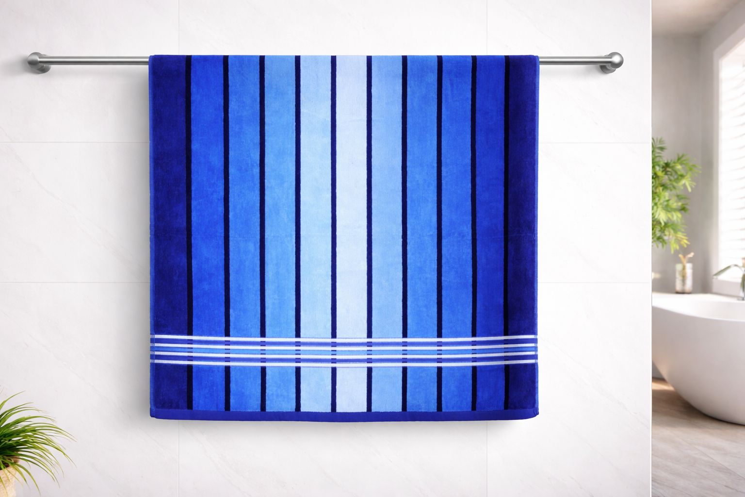 Texxora ColorWave Classic Wrap (Medium) – 70x140cm | Premium Designer Cotton Towel | Soft, Absorbent & Everyday Luxury