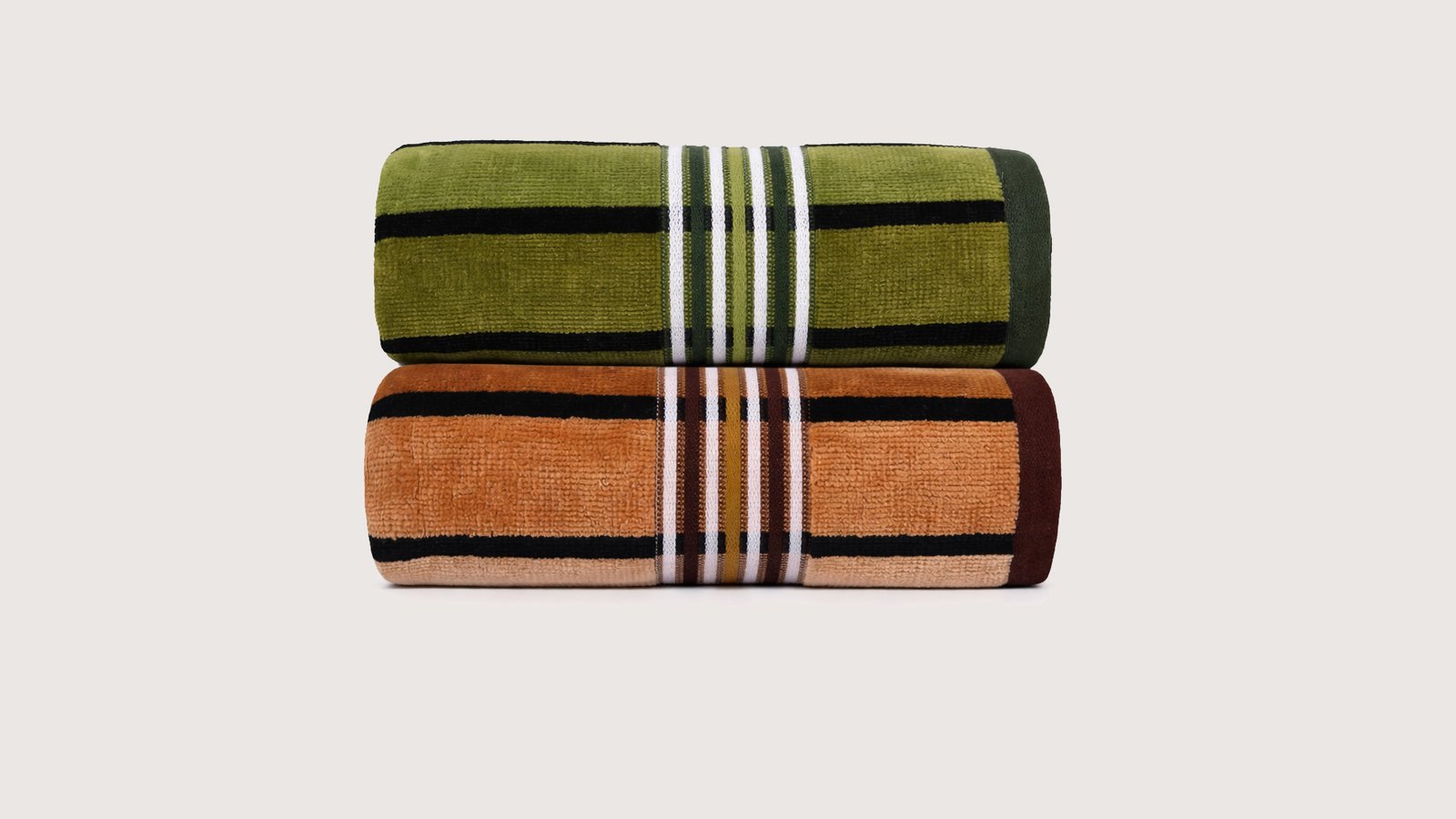Texxora ColorWave Mini Wrap Pack of 2 | 50x90cm Compact Designer Cotton Towels | Soft, Quick-Dry & Travel-Friendly Set