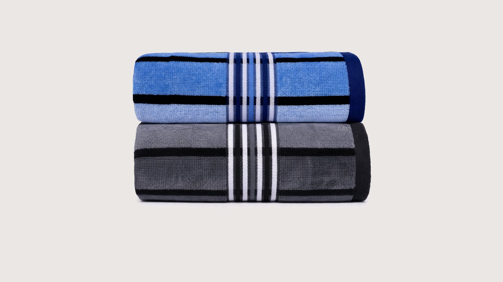 Texxora ColorWave Mini Wrap Pack of 2 | 50x90cm Compact Designer Cotton Towels | Soft, Quick-Dry & Travel-Friendly Set - Image 3