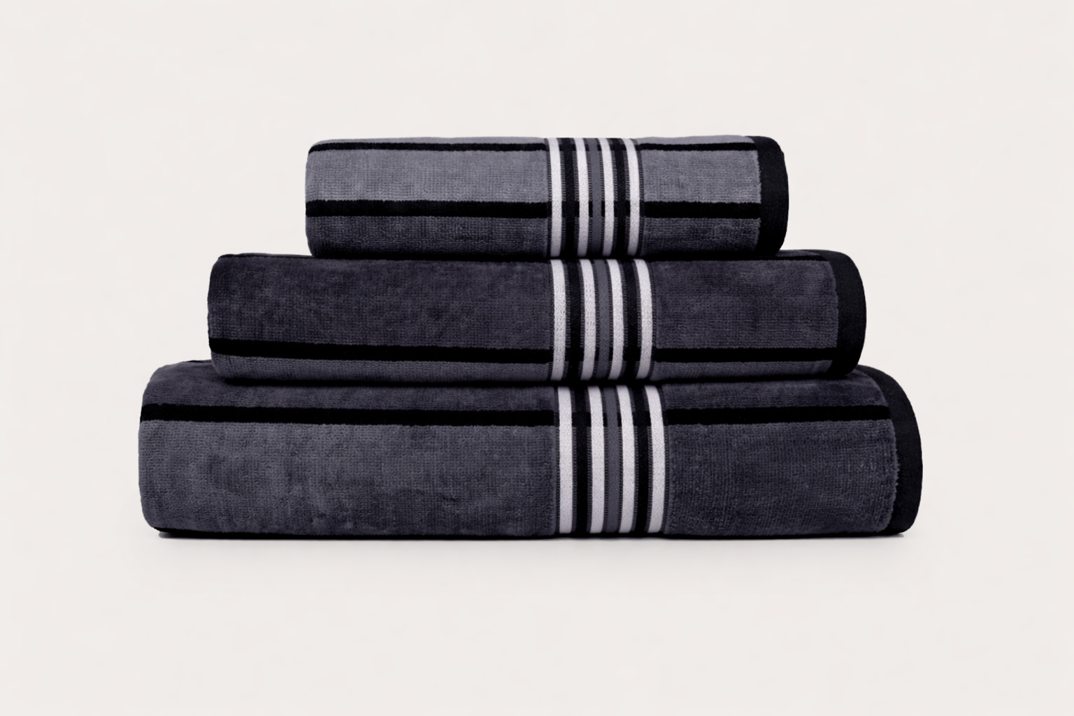 Texxora ColorWave Family Trio | Set of 3 Designer Cotton Towels | Premium Soft, Highly Absorbent & Everyday Luxury Combo - Image 4