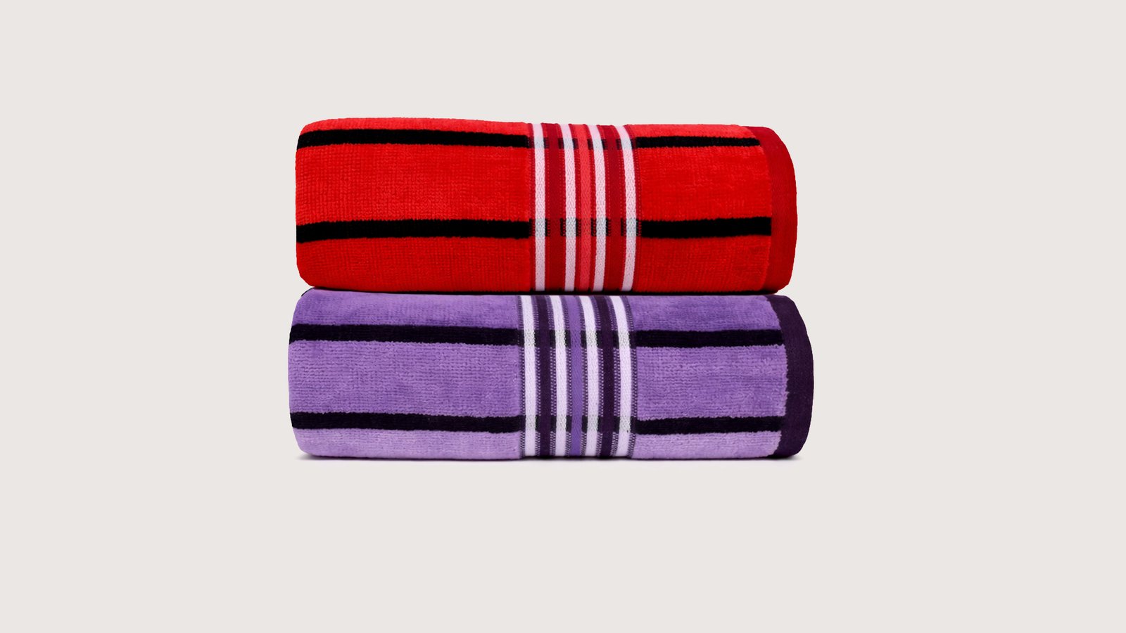 Texxora ColorWave Mini Wrap Pack of 2 | 50x90cm Compact Designer Cotton Towels | Soft, Quick-Dry & Travel-Friendly Set - Image 2