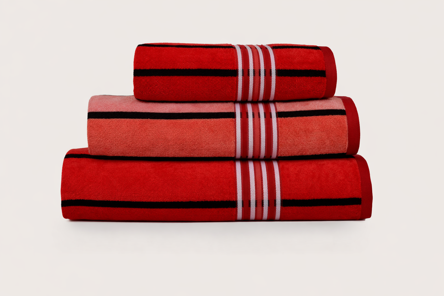 Texxora ColorWave Family Trio | Set of 3 Designer Cotton Towels | Premium Soft, Highly Absorbent & Everyday Luxury Combo - Image 3