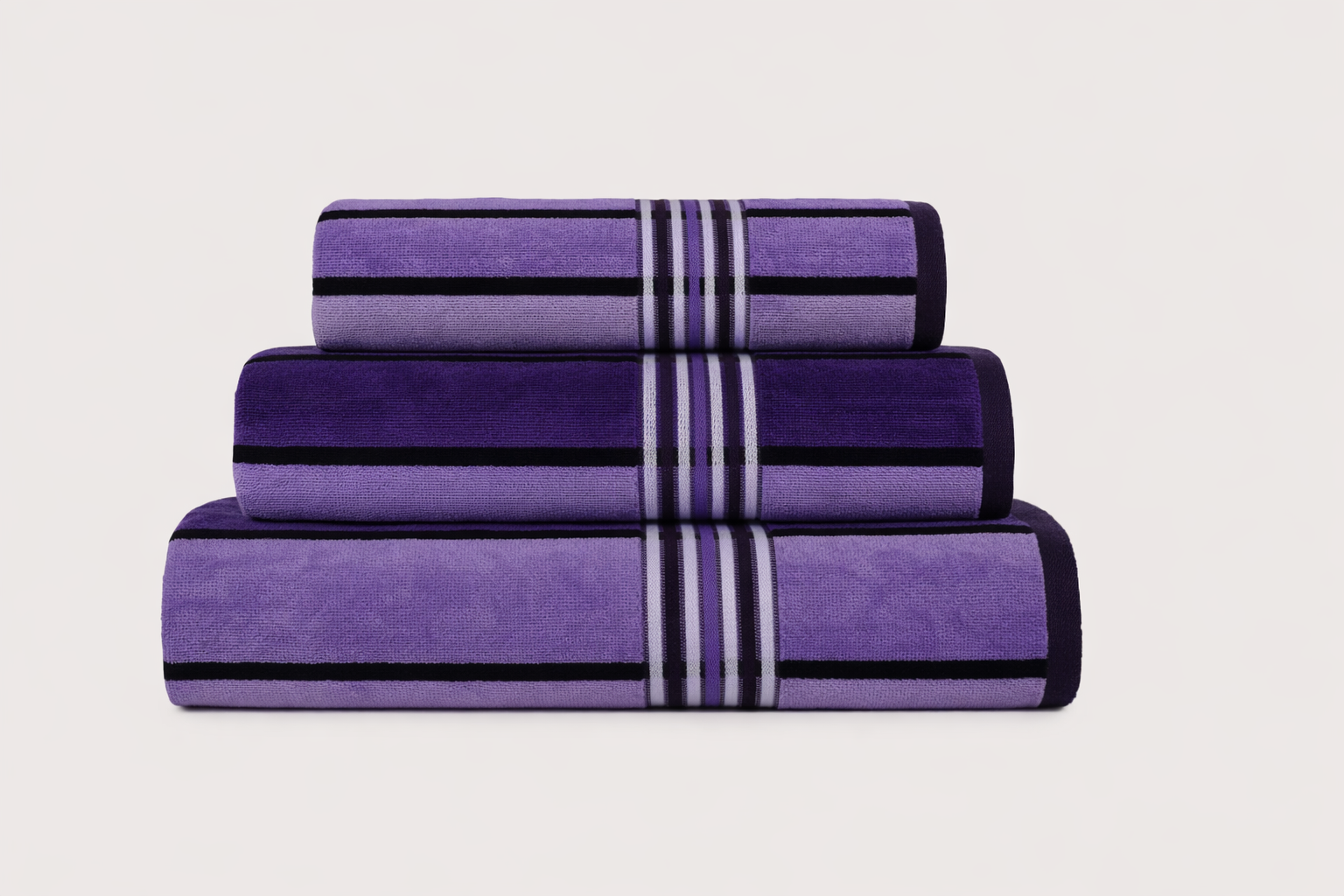 Texxora ColorWave Family Trio | Set of 3 Designer Cotton Towels | Premium Soft, Highly Absorbent & Everyday Luxury Combo - Image 2