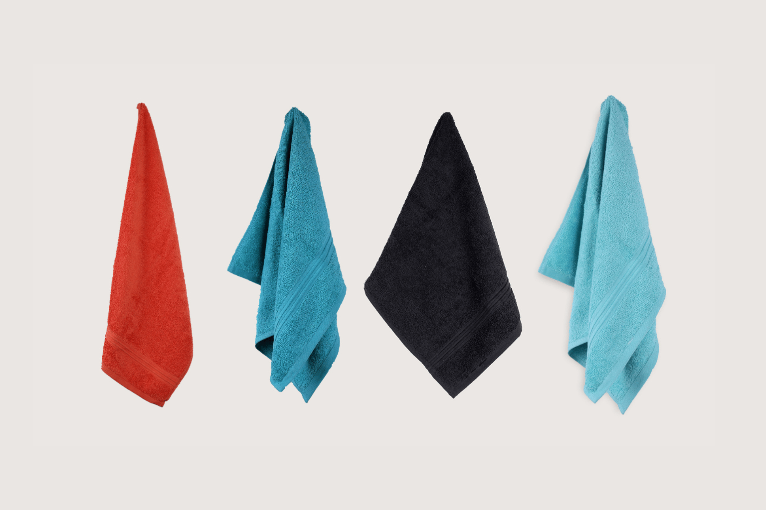 Texxora FitDry Pack of 4 Gym Towels | 40x60cm Quick-Dry Cotton Fitness Towels | Ultra-Absorbent, Lightweight & Workout Essential Bundle